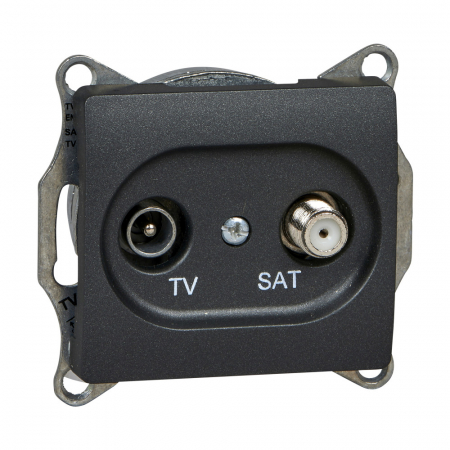 Розетка TV-SAT оконечная 1DB Systeme Electric Glossa Антрацит GSL000797