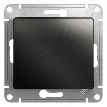 Кнопка нажимная сх.1, 10AX Systeme Electric Glossa Антрацит GSL000715