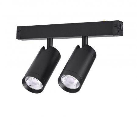Трековый однофазный светильник AM Group AM528 BK-220V-2X10W SMART