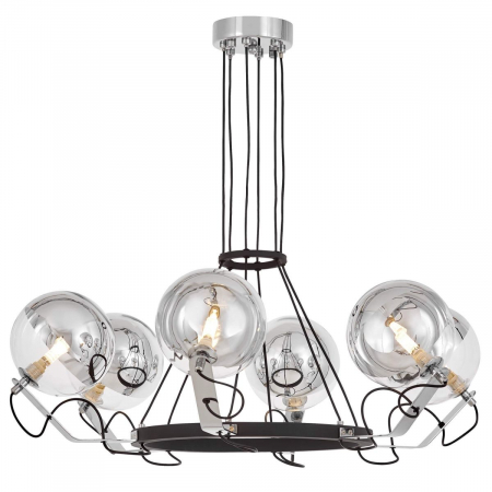 Подвесная люстра Lumina Deco LDP 9110-6 BK+CHR