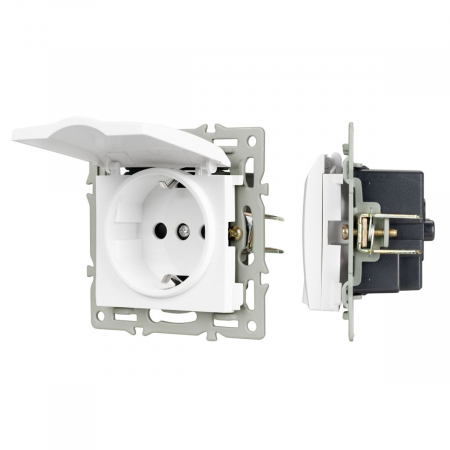Механизм розетки влагозащищённый Arlight SCT-MCP-PL-WH (250V, 16A) 043745