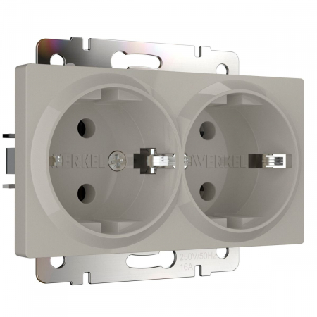 Розетка двойная с заземлением Werkel W1272004 4690389213960 a069774