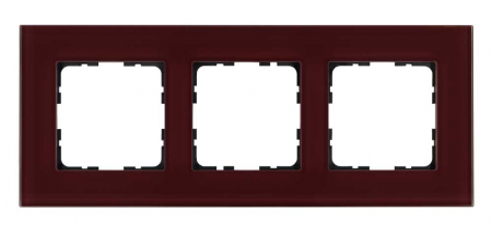 Рамка 3-постовая стекло цвет Гранатовый Jasmart G1003GH