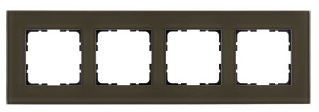 Рамка 4-постовая стекло цвет Каперсовый Jasmart G1004GT