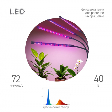 Светильник для растений Эра FITO-40W-АLED-RB Б0068219