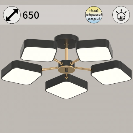 Люстра на штанге Reluce 03360-0.3-05 BK+FGD