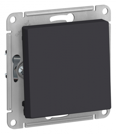 Выключатель 1-клавишный 2-полюсный 10А Systeme Electric AtlasDesign Карбон ATN001021