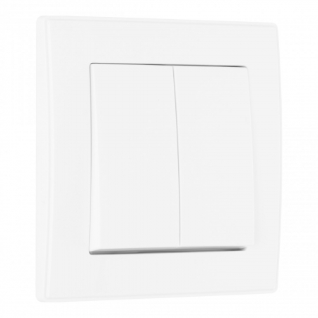 Выключатель двухклавишный Arte Milano SET06-1-30-2 white