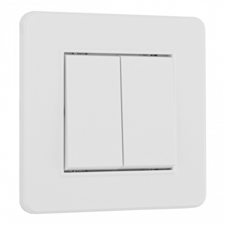 Выключатель двухклавишный Arte Milano SET16-1-30-2 white