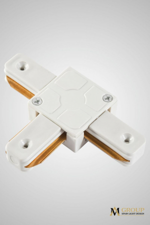 Трековый однофазный T-образный соединитель AM Group AM174 WH