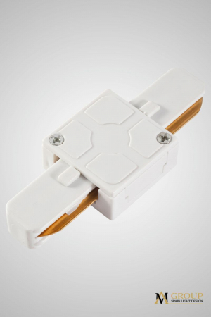 Трековый однофазный прямой соединитель AM Group AM176 WH