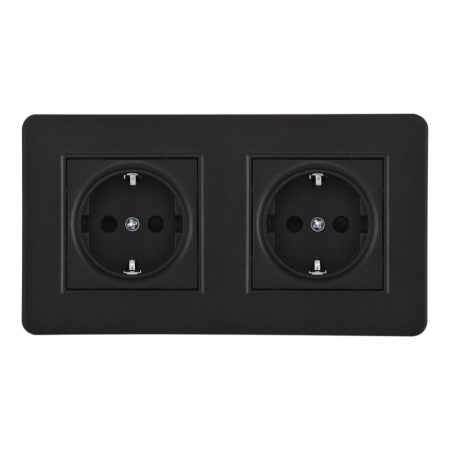 Розетка Arte Milano SET16-2-40-1x2 black