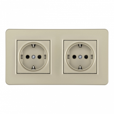 Розетка Arte Milano SET16-2-40-1x2 shampan