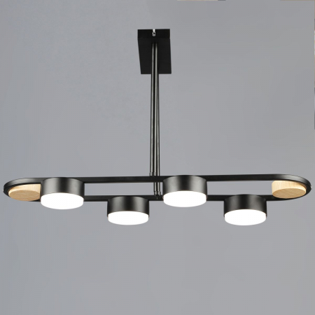 Подвесная люстра Reluce 02760-0.3-04 BK+WOOD GX53