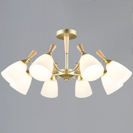 Люстра на штанге Reluce 38960-0.3-08 GD+WOOD