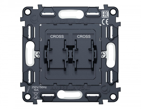 Механизм 2-клавишного перекрестного выключателя 10A-250V QUANT Ambrella Volt VM125