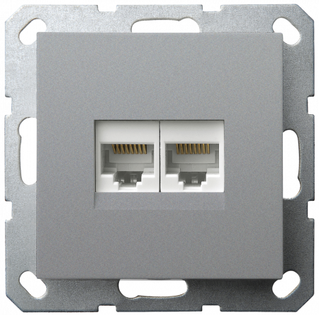 Интернет розетка Jasmart двойная S разъем RJ45х2 (8/8) G6106S