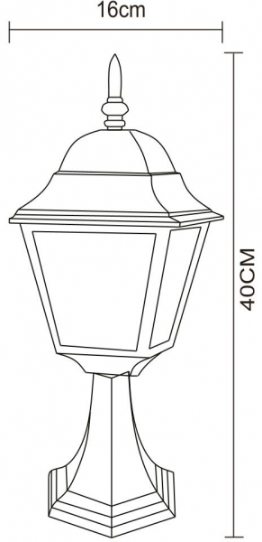 Уличный светильник Arte Lamp Bremen A1014FN-1BK