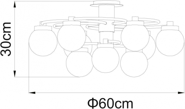 Потолочная люстра Arte Lamp Cloud A8170PL-9SS
