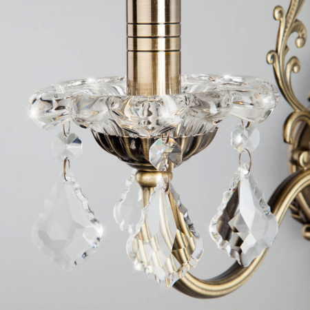 Eurosvet 3281/1 античная бронза/прозрачный хрусталь Strotskis