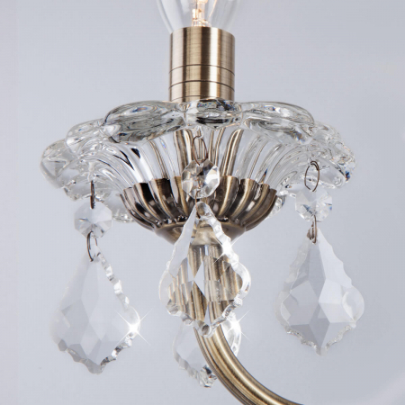 Eurosvet 3281/2 античная бронза/прозрачный хрусталь Strotskis