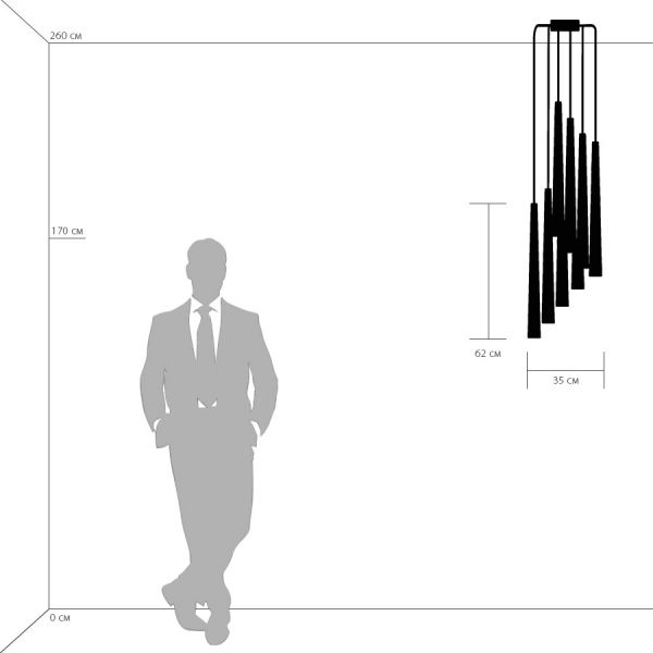 Каскадная люстра Lightstar Punto 807084