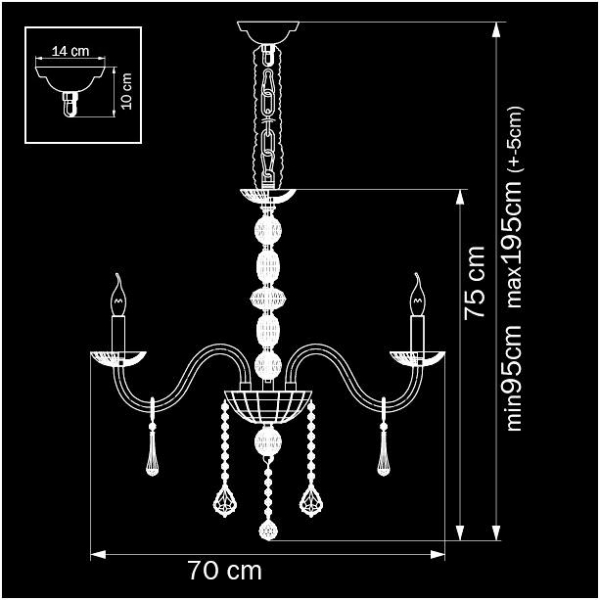 Подвесная люстра Osgona Crista 722064