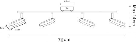 Arte Lamp A8972PL-4CC