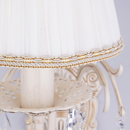 Eurosvet 3637/1 белый с золотом/прозрачный хрусталь Strotskis