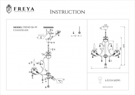 Freya FR3040-PL-06-WG