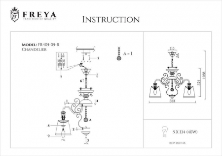 Freya FR2405-PL-05-BZ