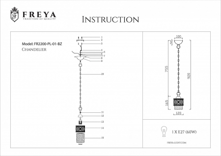 Freya FR2200-PL-01-BZ