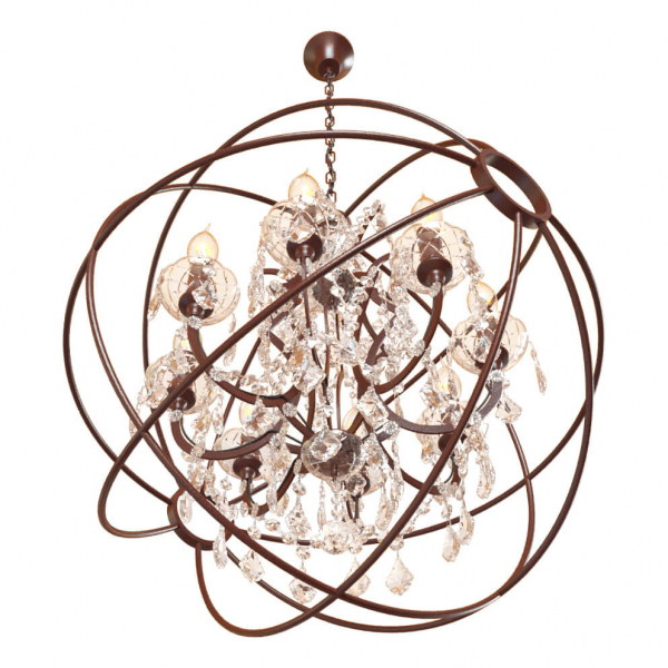 Подвесная люстра LOFT IT Foucaults orb crystal Loft1897/8