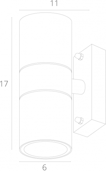 Уличный настенный светильник Arte Lamp Sonaglio A3302AL-2WH