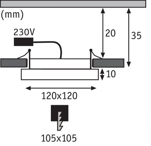 Встраиваемый светодиодный светильник Paulmann Panel Areo 92950