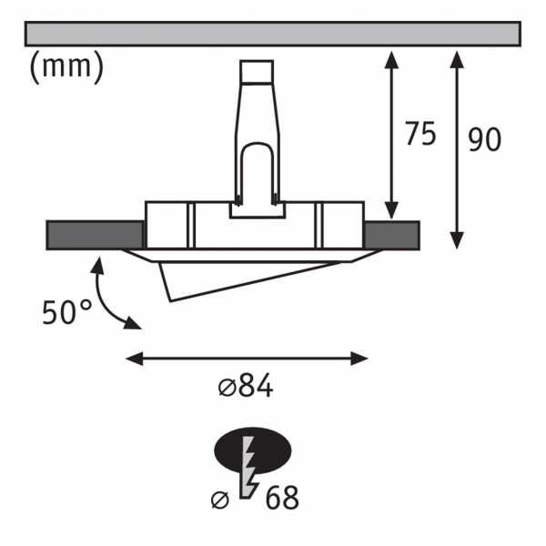 Встраиваемый светодиодный светильник Paulmann Nova 93650