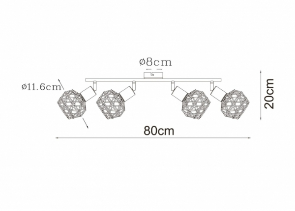 Спот Arte Lamp A6141PL-4WH