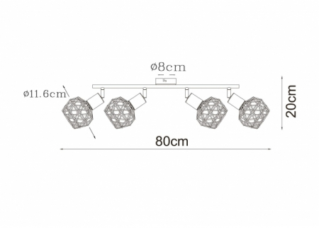 Arte Lamp A6141PL-4WH