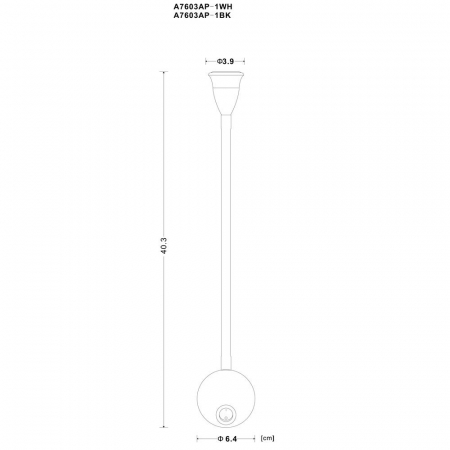 Arte Lamp A7603AP-1BK