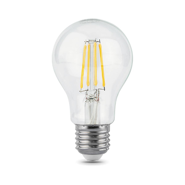 Лампа светодиодная филаментная диммируемая Gauss E27 10W 2700K прозрачная 102802110-S