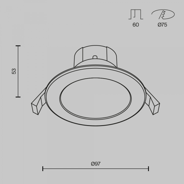 Встраиваемый светодиодный светильник Maytoni Stockton DL015-6-L7W