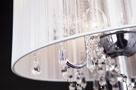 Eurosvet 2045/3F хром/белый  торшер