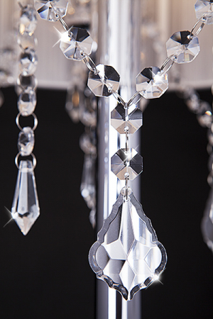 Eurosvet 2045/3F хром/белый  торшер