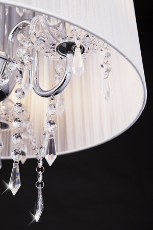 Eurosvet 2045/3F хром/белый  торшер