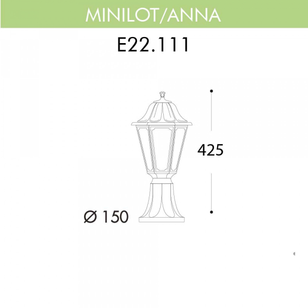 Уличный светильник Fumagalli Minilot/Anna E22.111.000.BYF1R