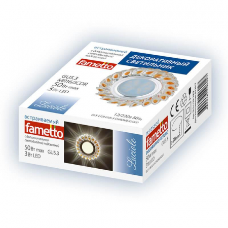 Fametto DLS-L128 GU5.3 Chrome/Clear