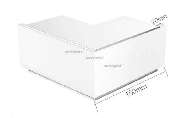 Угол Arlight S2-LINE-7977-L90W внешний 021263