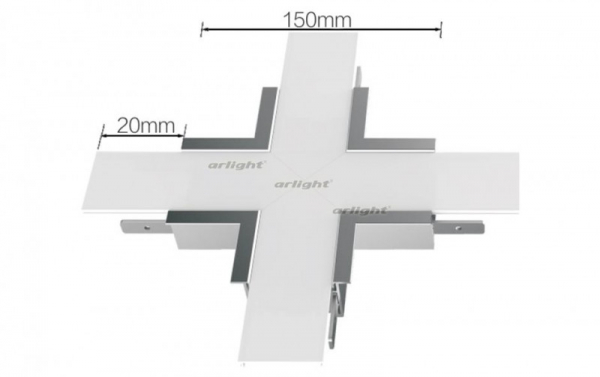 Угол Arlight S2-LINIA55-F-X90 крестовой 021276