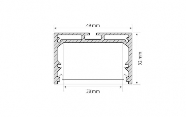 Профиль с экраном Arlight SL-LINE-4932-2500 ANOD+OPAL 020465