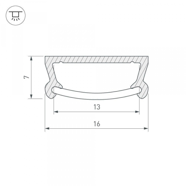 Профиль Arlight TM-2000 (CT) ANOD 017796